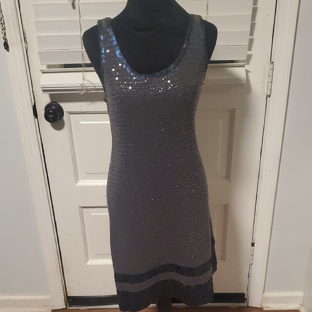 Lisli Knit Tank Dress with Sequins